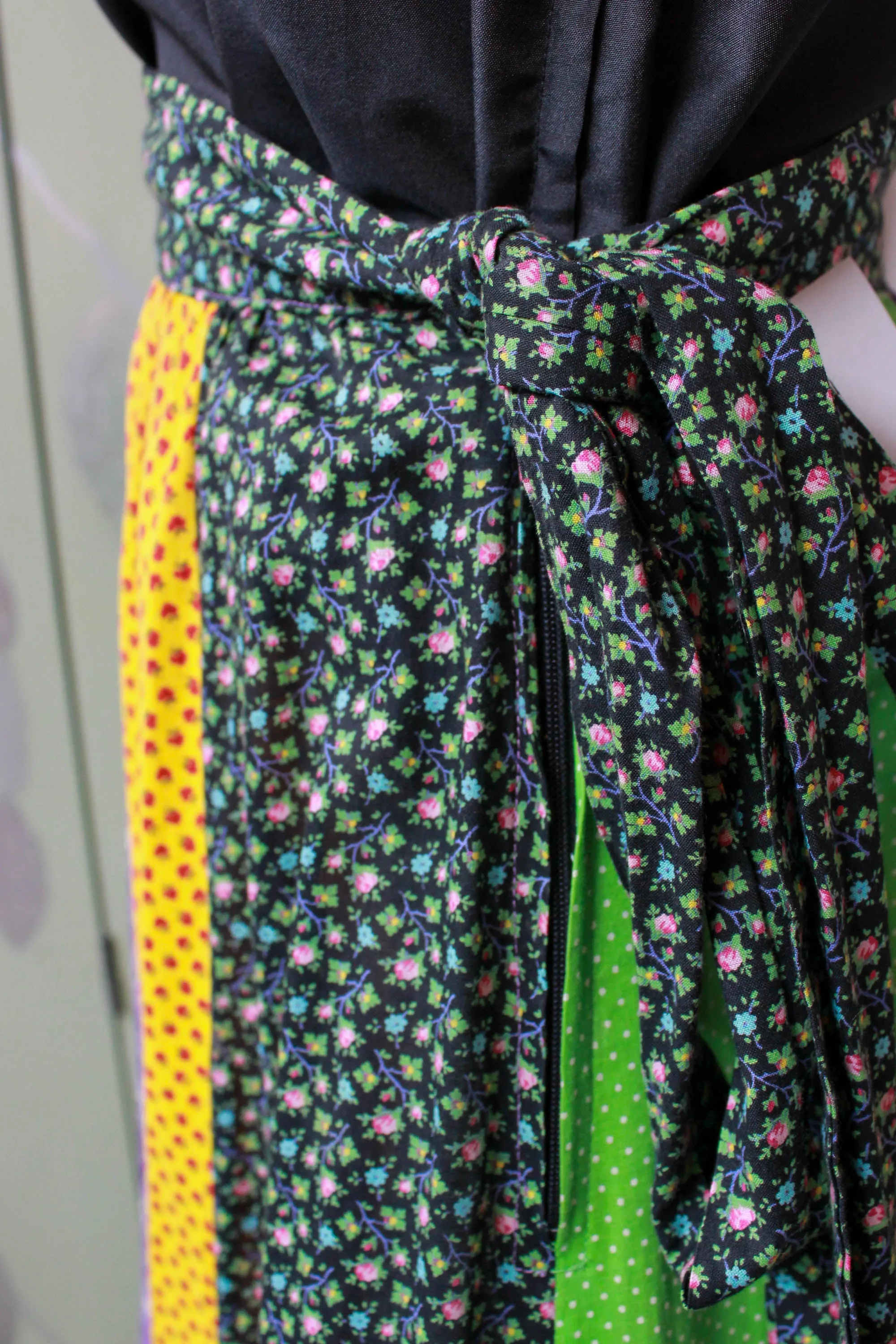 1970s Patchwork Maxi Skirt, Waist 24"