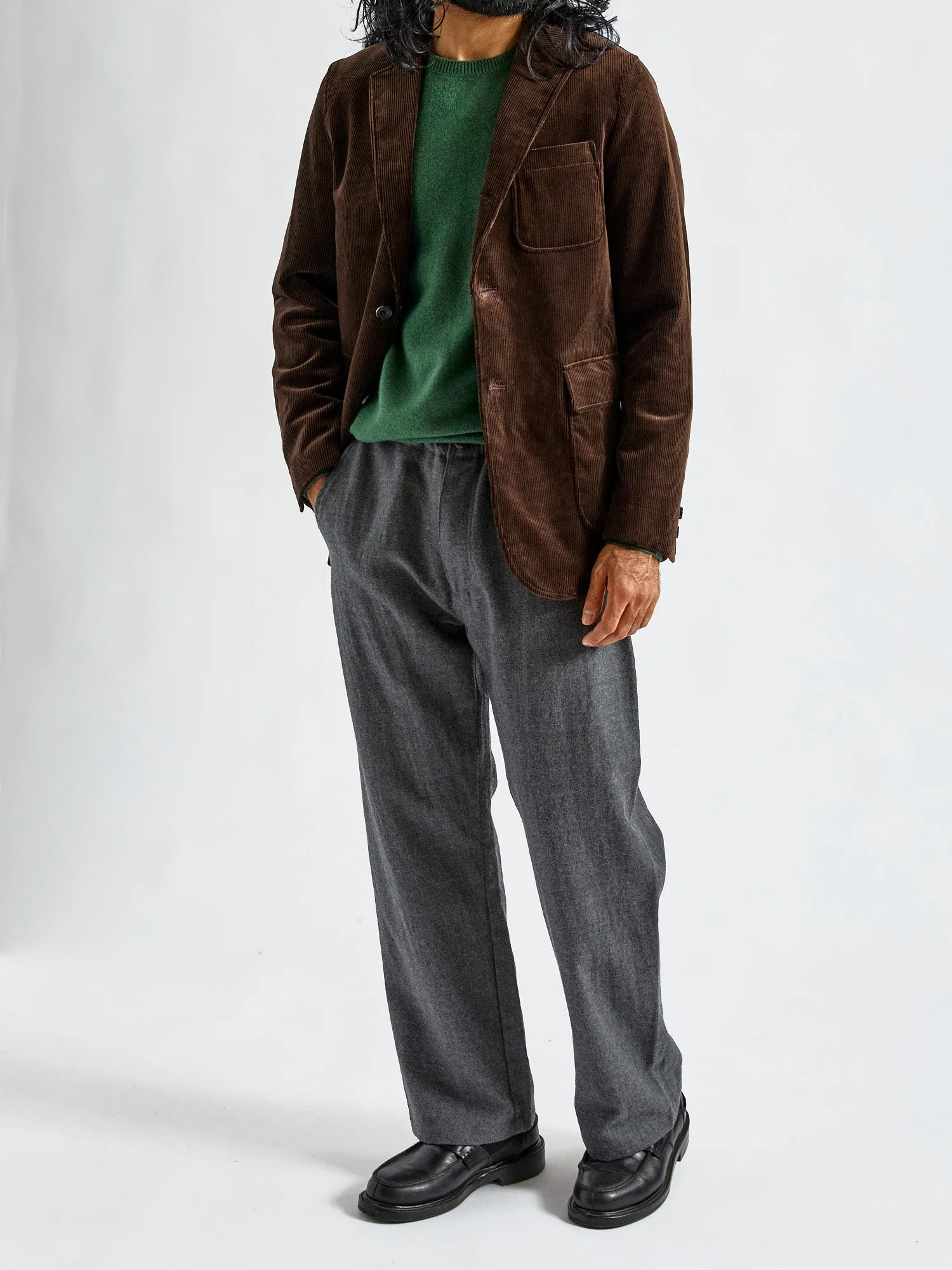 3B Comfort Corduroy Jacket in Dark Brown