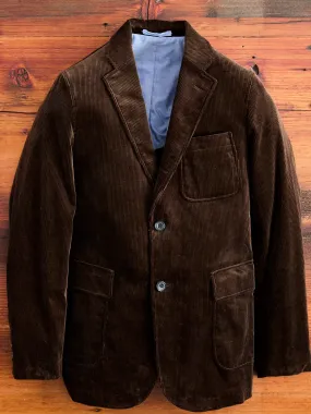 3B Comfort Corduroy Jacket in Dark Brown