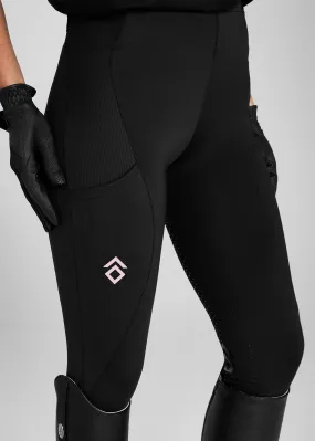 Black/Pink Core Leggings Full Seat