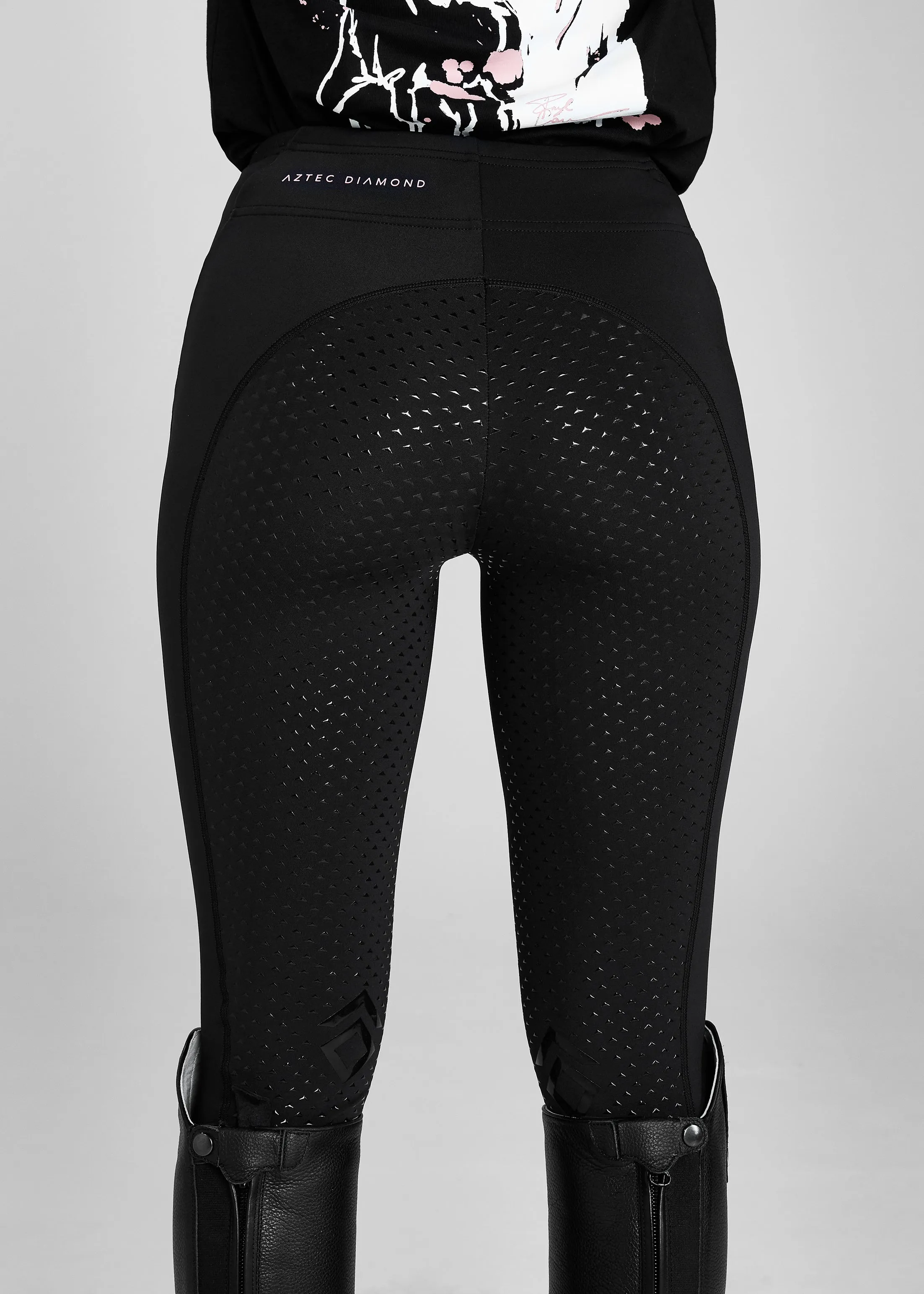 Black/Pink Core Leggings Full Seat