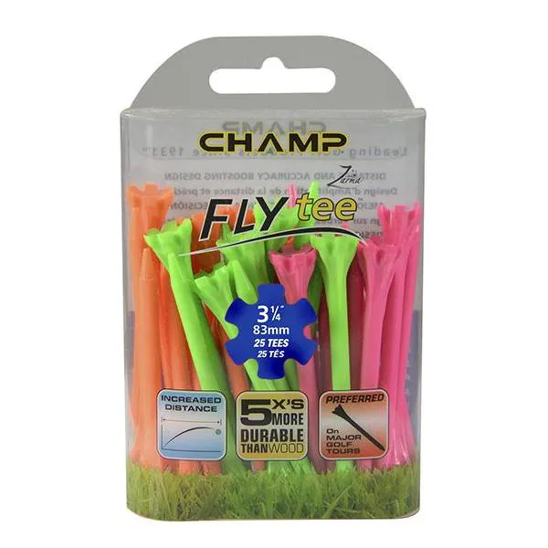 Champ Fly Tees 3.25" Plastic Golf Tees