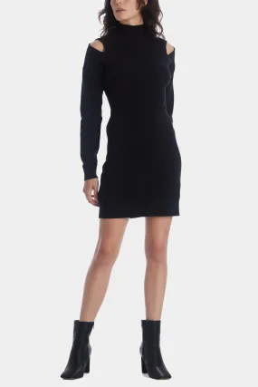 Cold Shoulder Mock Neck Dress