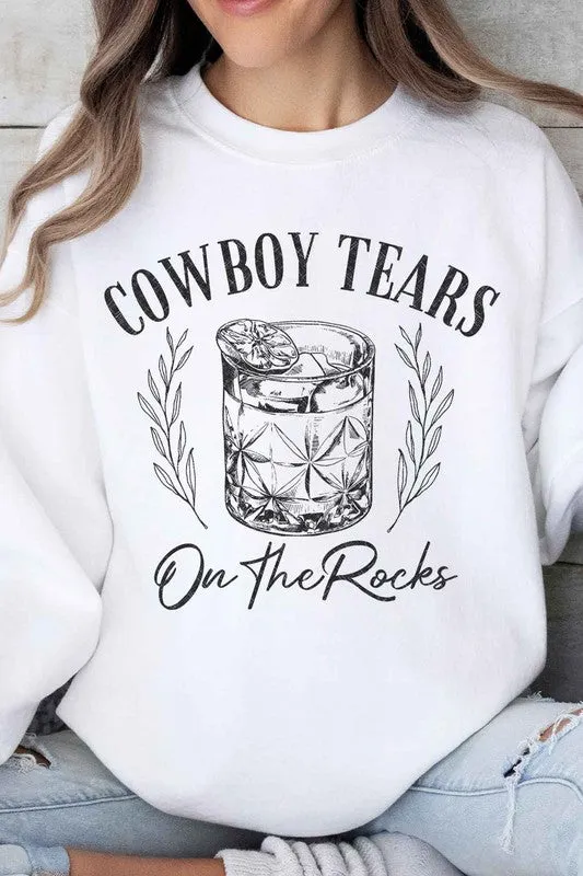 COWBOY TEARS ON THE ROCKS OVERSIZED SWEATSHIRT