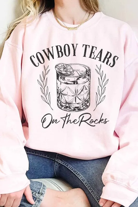 COWBOY TEARS ON THE ROCKS OVERSIZED SWEATSHIRT