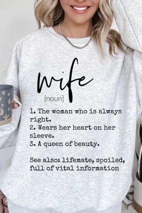 DEFINITION OF A WIFE OVERSIZED GRAPHIC SWEATSHIRT