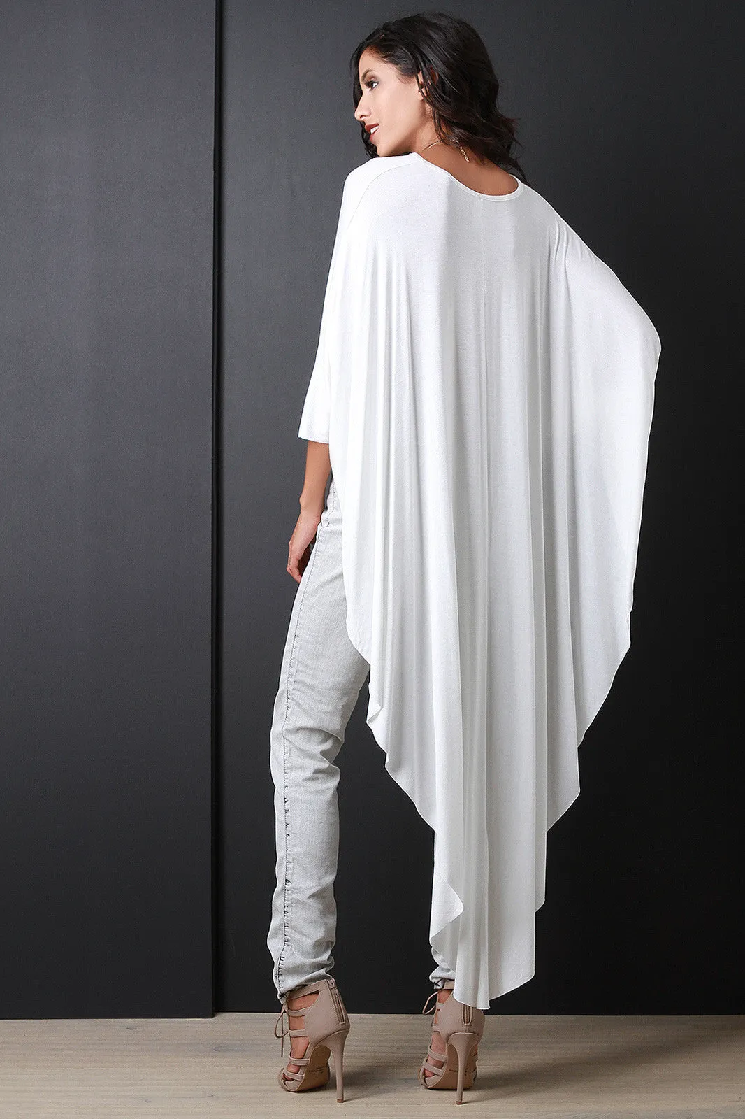 Dolman High-Low Cape Top