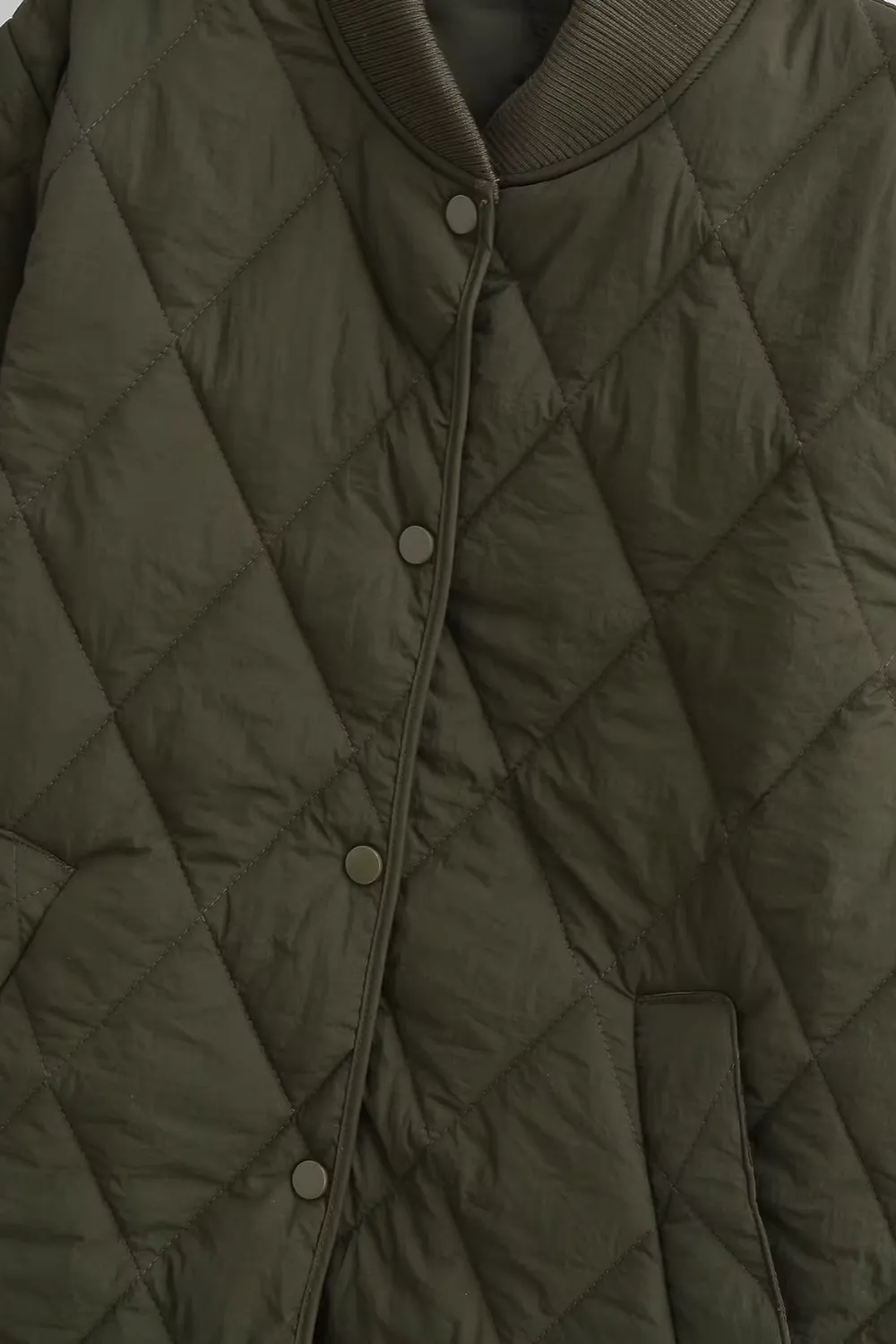 'Finley' Diamond Quilted Cotton Jacket (2 Colors)