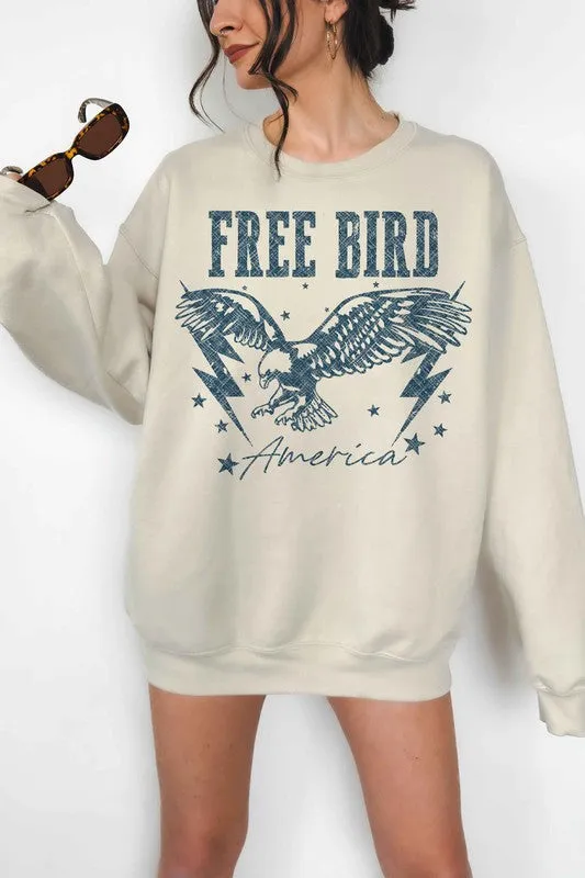 FREE BIRD AMERICAN EAGLE OVERSIZED SWEATSHIRT