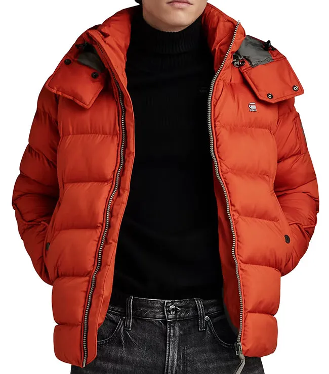 G Star Raw Mens Whistler Padded Hooded Jacket Rooibos Tea