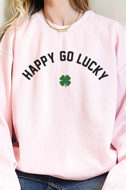 HAPPY GO LUCKY ST PATRICKS OVERSIZED SWEATSHIRT