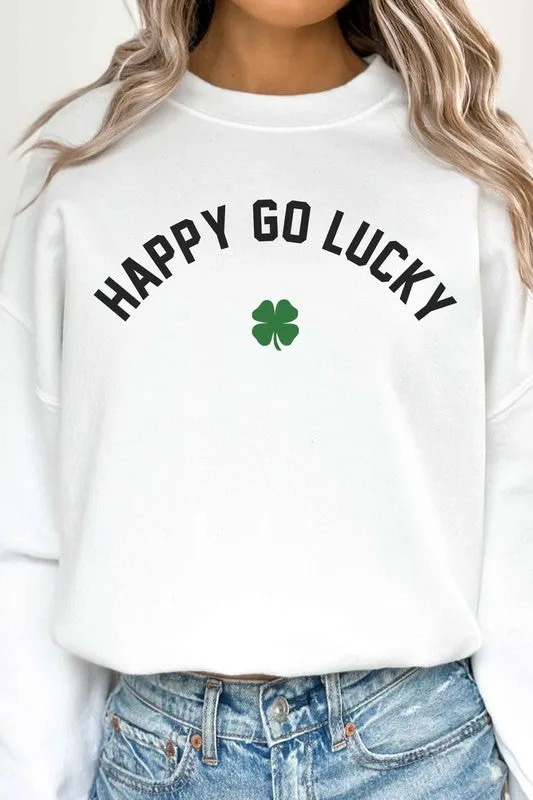 HAPPY GO LUCKY ST PATRICKS OVERSIZED SWEATSHIRT