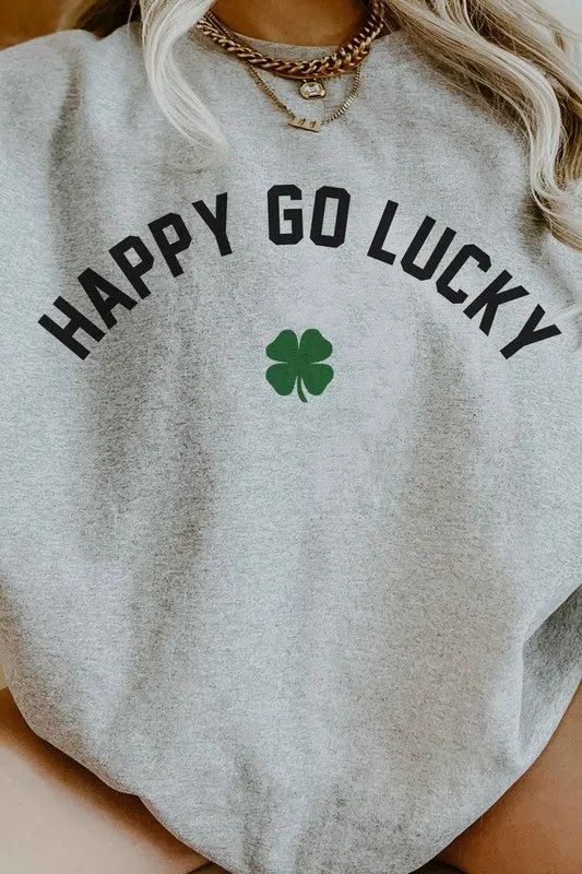 HAPPY GO LUCKY ST PATRICKS OVERSIZED SWEATSHIRT