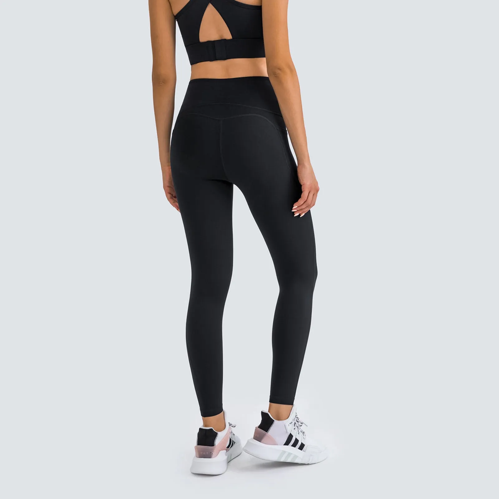 High Rise Side Pocket Plain 7/8 Leggings