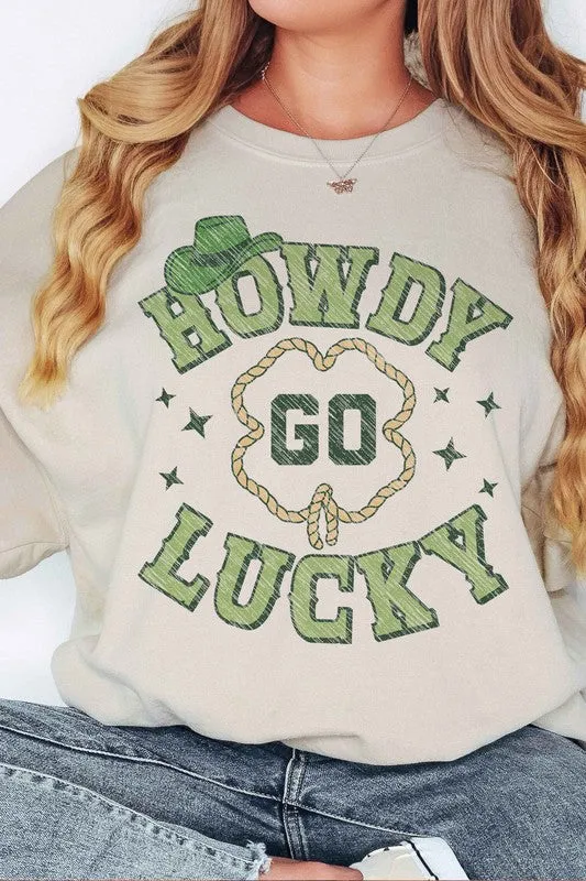 HOWDY GO LUCKY ST PATRICKS OVERSIZED SWEATSHIRT