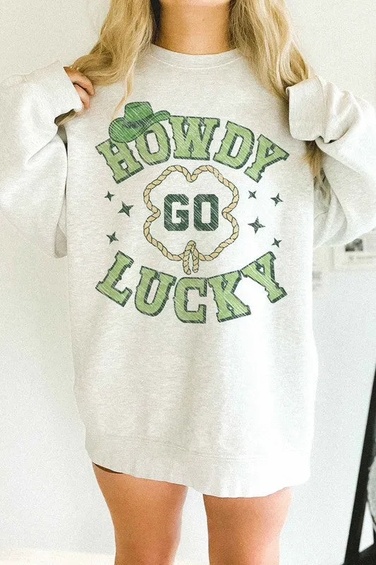 HOWDY GO LUCKY ST PATRICKS OVERSIZED SWEATSHIRT