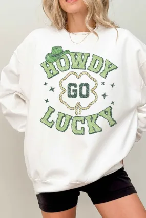 HOWDY GO LUCKY ST PATRICKS OVERSIZED SWEATSHIRT