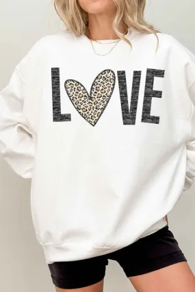 LEOPARD LOVE VALENTINE OVERSIZED SWEATSHIRT