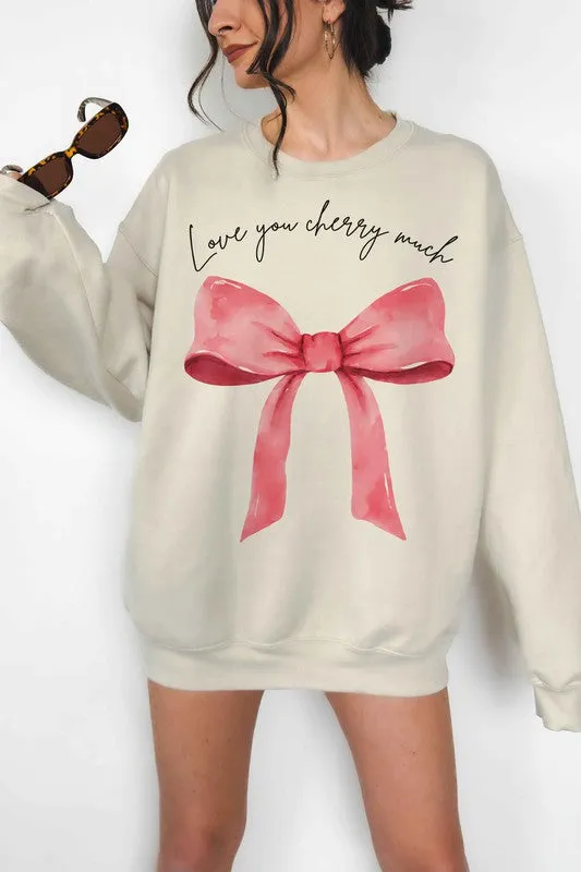 LOVE YOU CHERRY MUCH COQUETTE OVERSIZED SWEATSHIRT