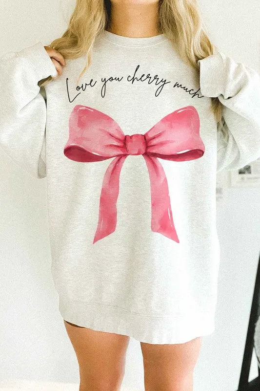 LOVE YOU CHERRY MUCH COQUETTE OVERSIZED SWEATSHIRT