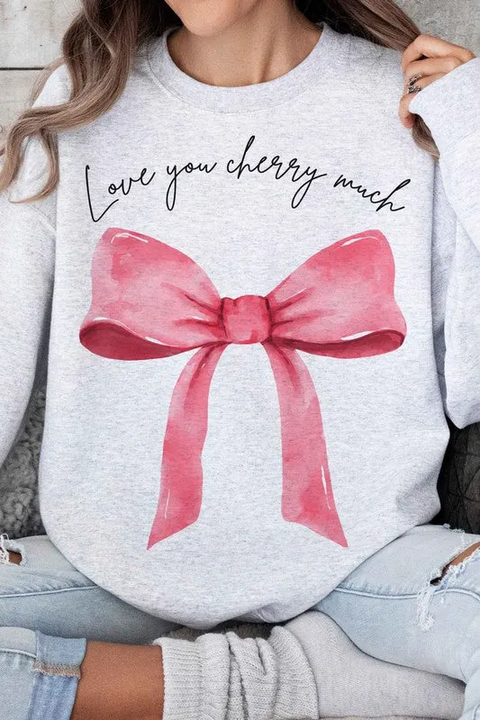 LOVE YOU CHERRY MUCH COQUETTE OVERSIZED SWEATSHIRT