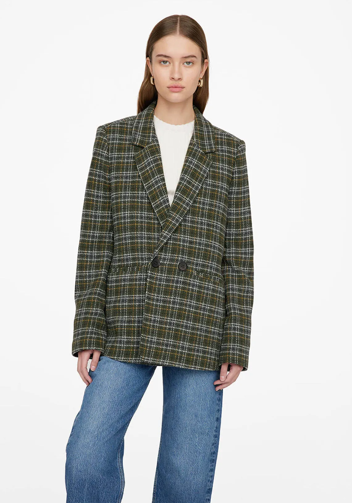 MADELEINE BLAZER GREEN PLAID