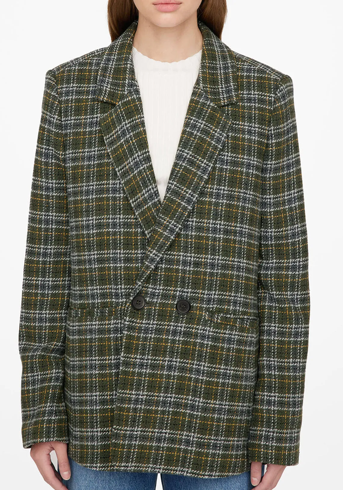 MADELEINE BLAZER GREEN PLAID