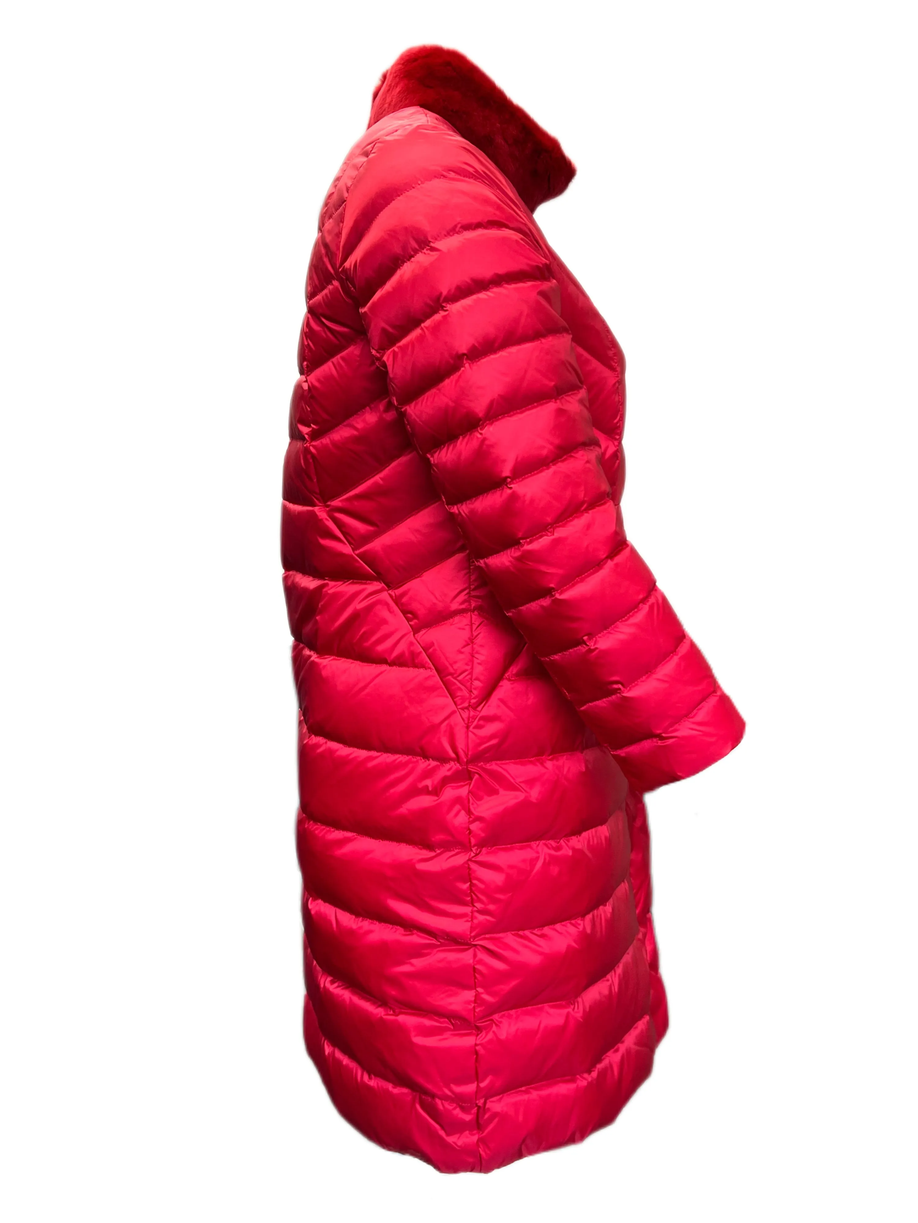 Marina Rinaldi Women's Red Parabola Quilted Jacket NWT