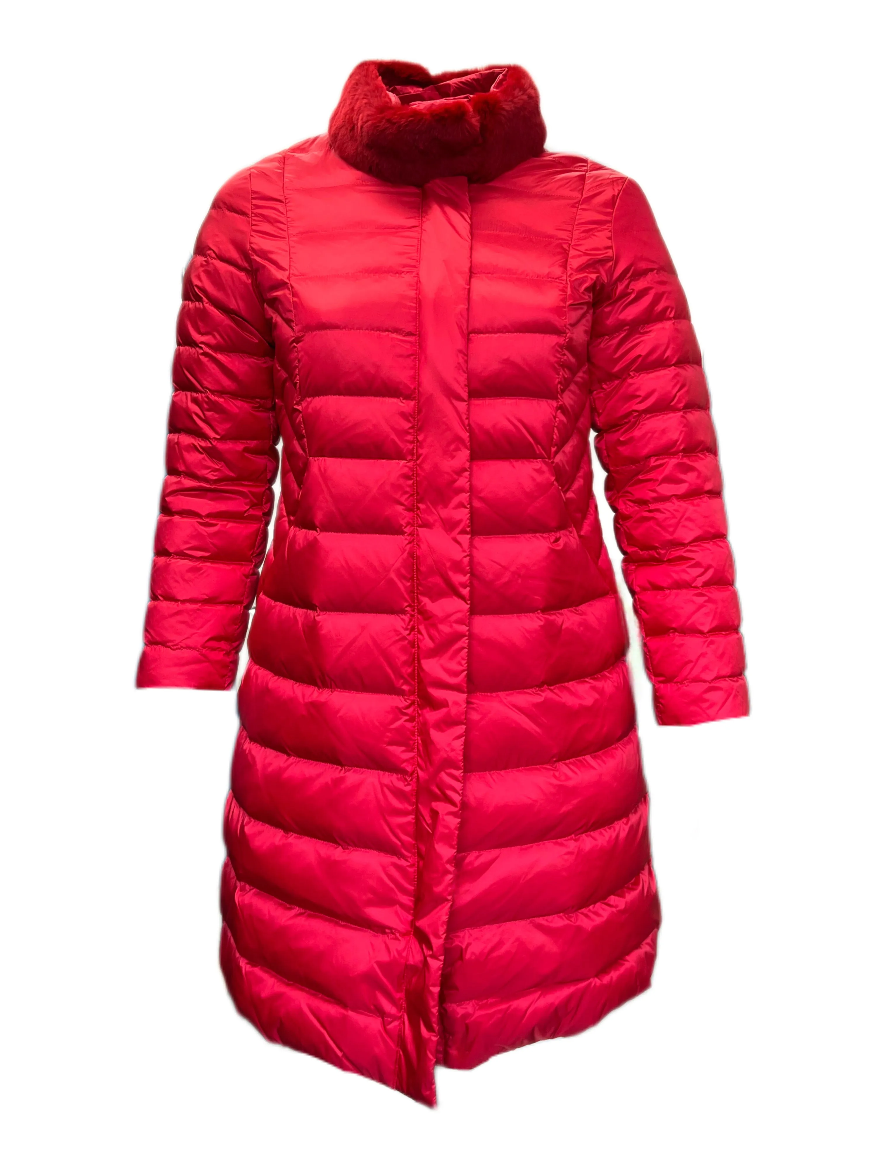 Marina Rinaldi Women's Red Parabola Quilted Jacket NWT