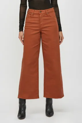 [NORI] Rust Colored Clean Stretch 28" Inseam Wideleg