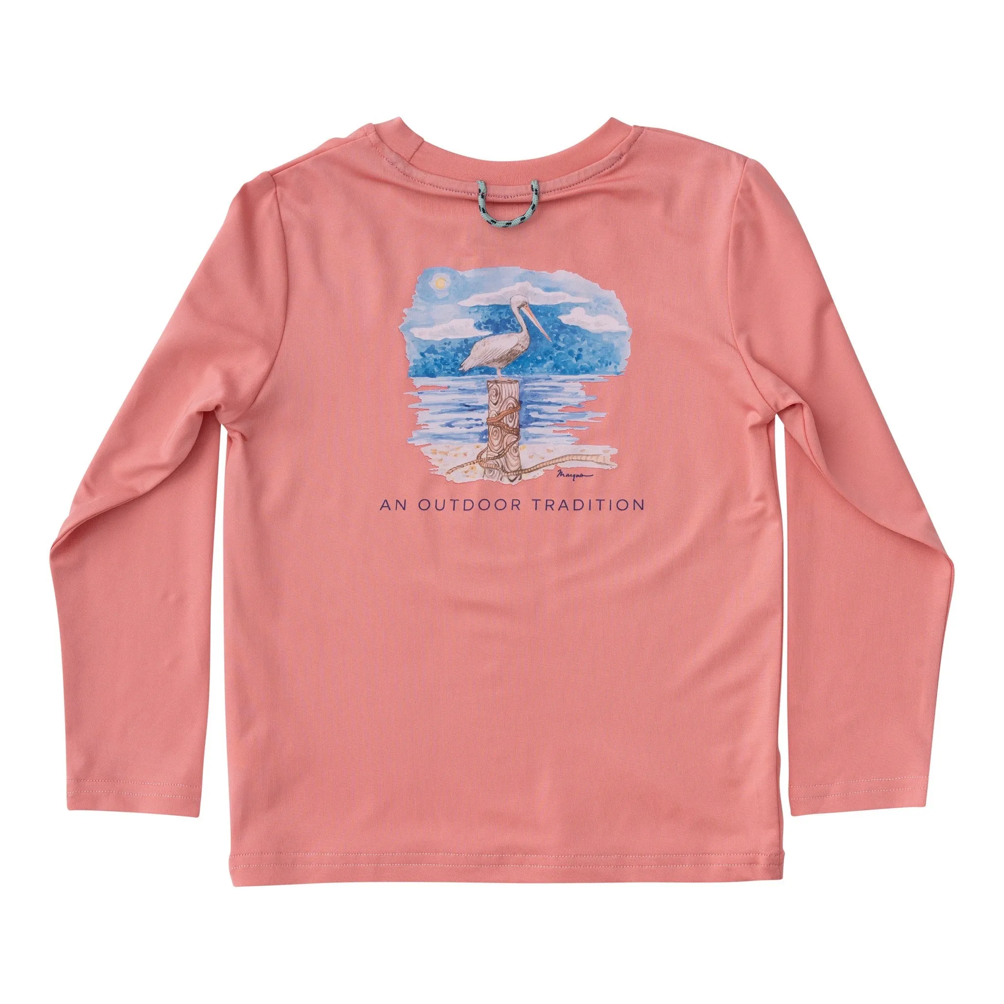 Pro Performance Long Sleeve Fishing Tee with Pelican Art