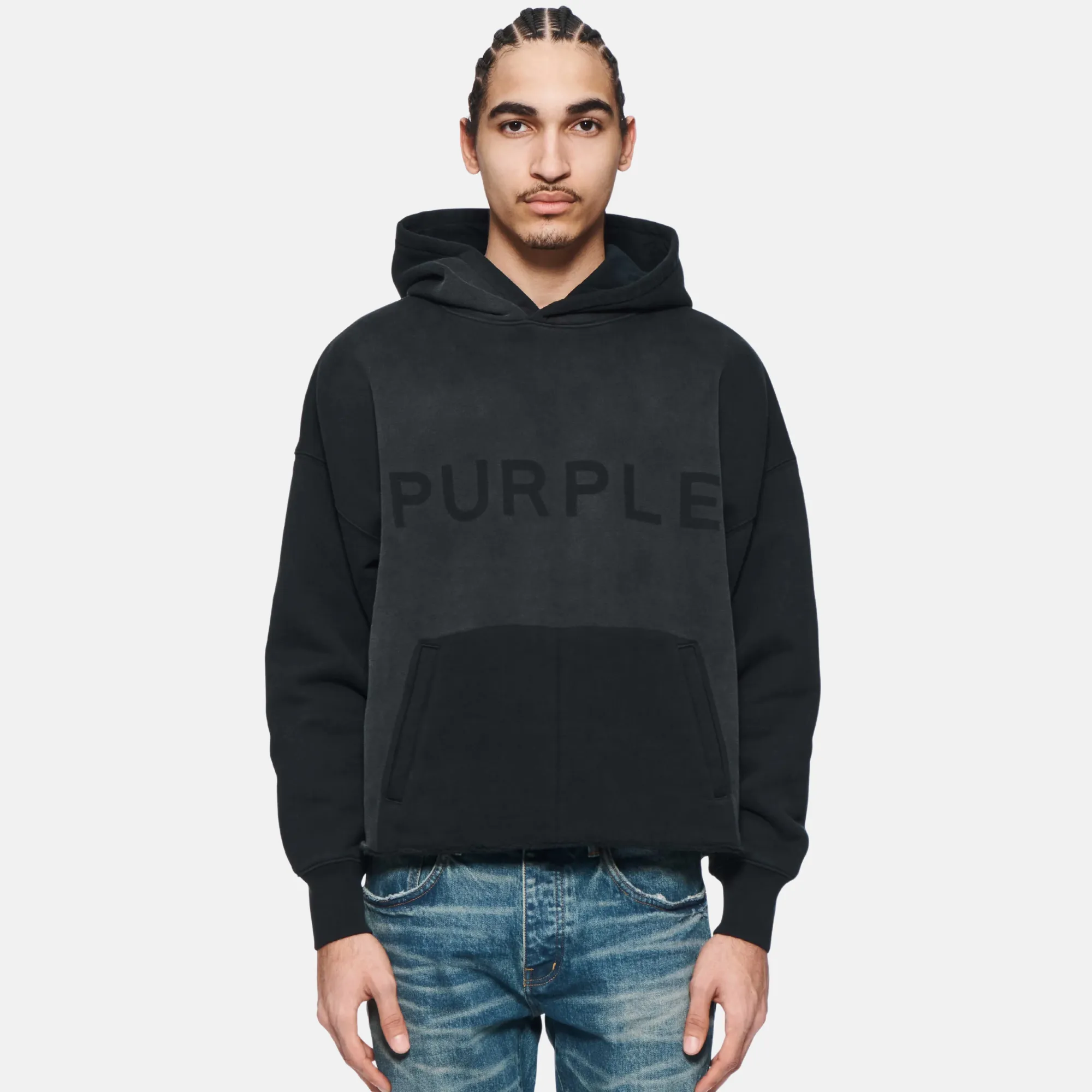 Purple Brand Shadow Wordmark Oversized Hoodie