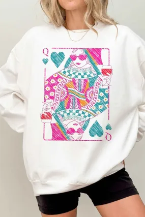 QUEEN OF HEARTS OVERSIZED SWEATSHIRT