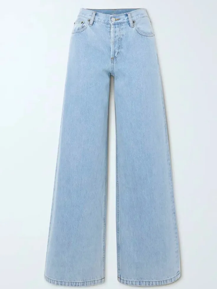 SGW - Ice Blue Vintage High Waist Wide Leg Jeans