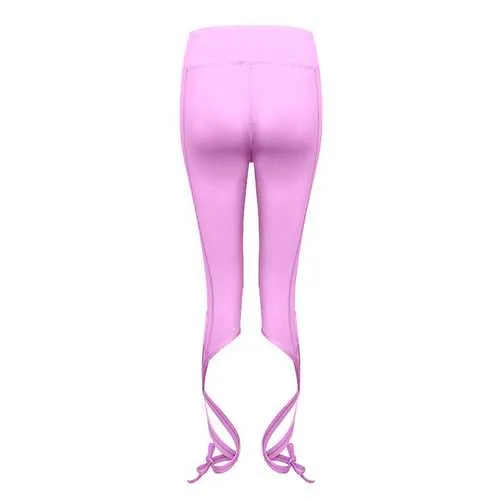 Soft Elastic Quick-dry Bandage Solid Color Tight Cropped Sport Yoga Pants For Women