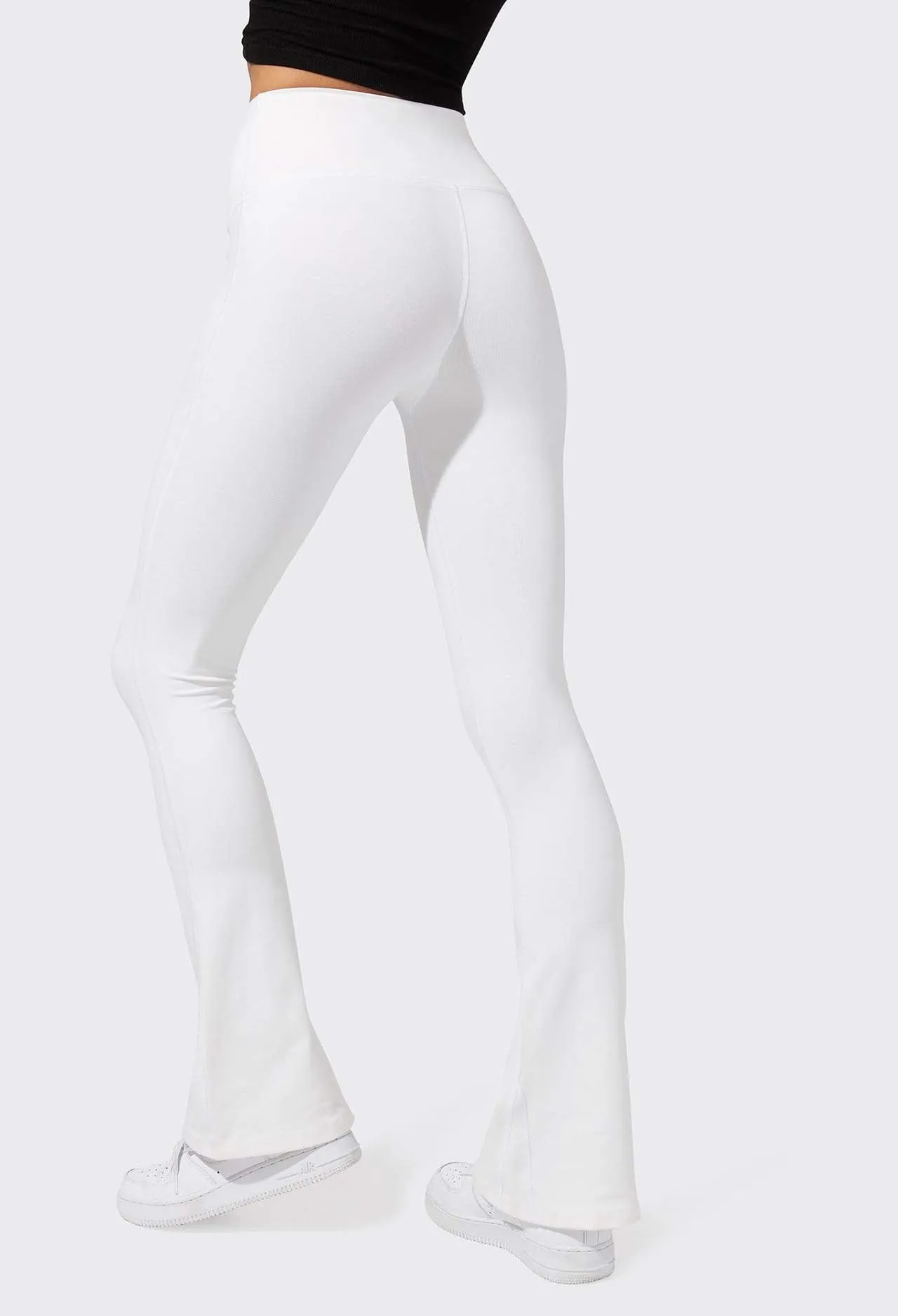 Splits59 Women's Raquel High Waist Flared Leggings - White