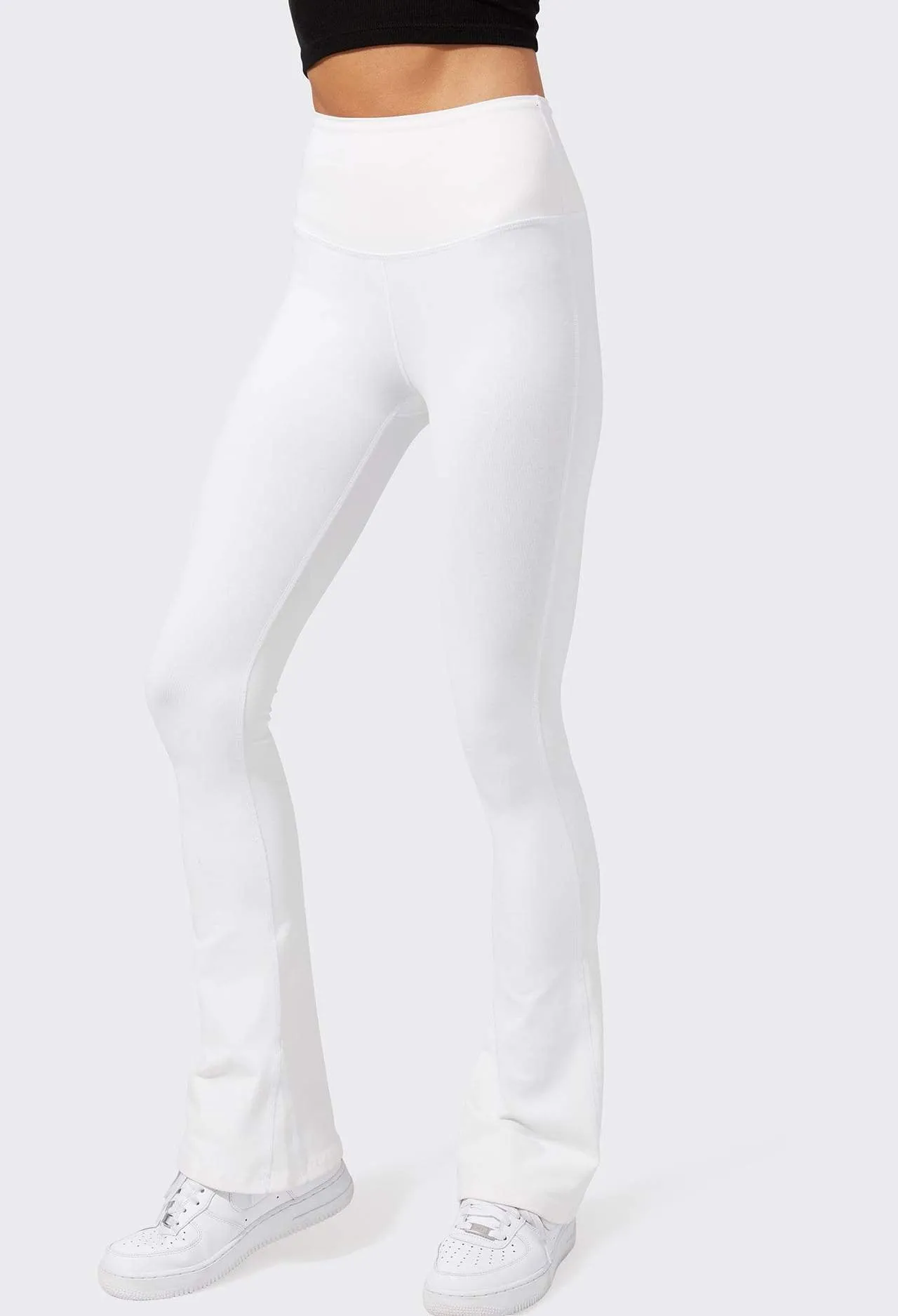 Splits59 Women's Raquel High Waist Flared Leggings - White