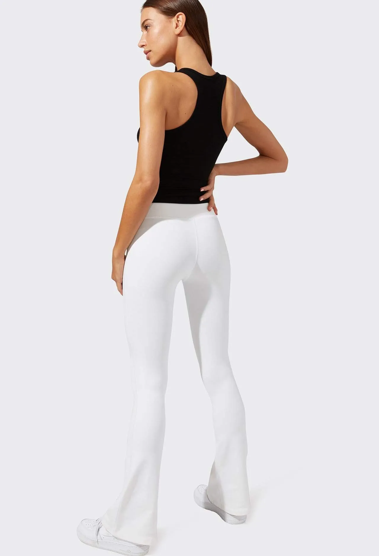 Splits59 Women's Raquel High Waist Flared Leggings - White