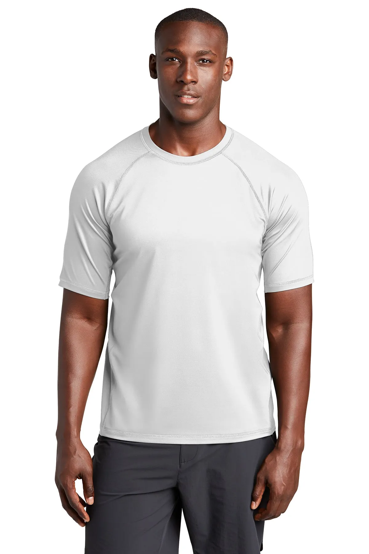 Sport-Tek Rashguard Customized Tee's, White