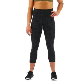 TYR GYM Women’s High Rise Camo Blackout 3/4 Leggings