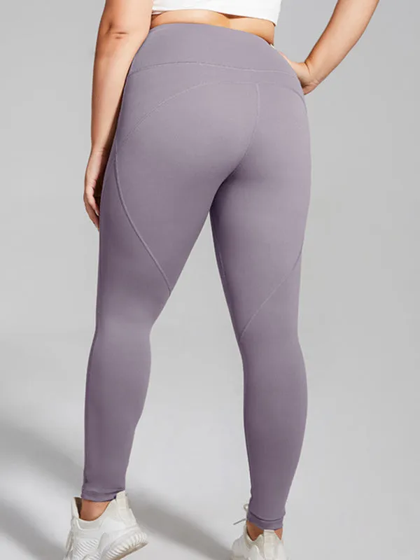 Women's Plus Size High Waist Quick Dry Loungewear Yoga Leggings