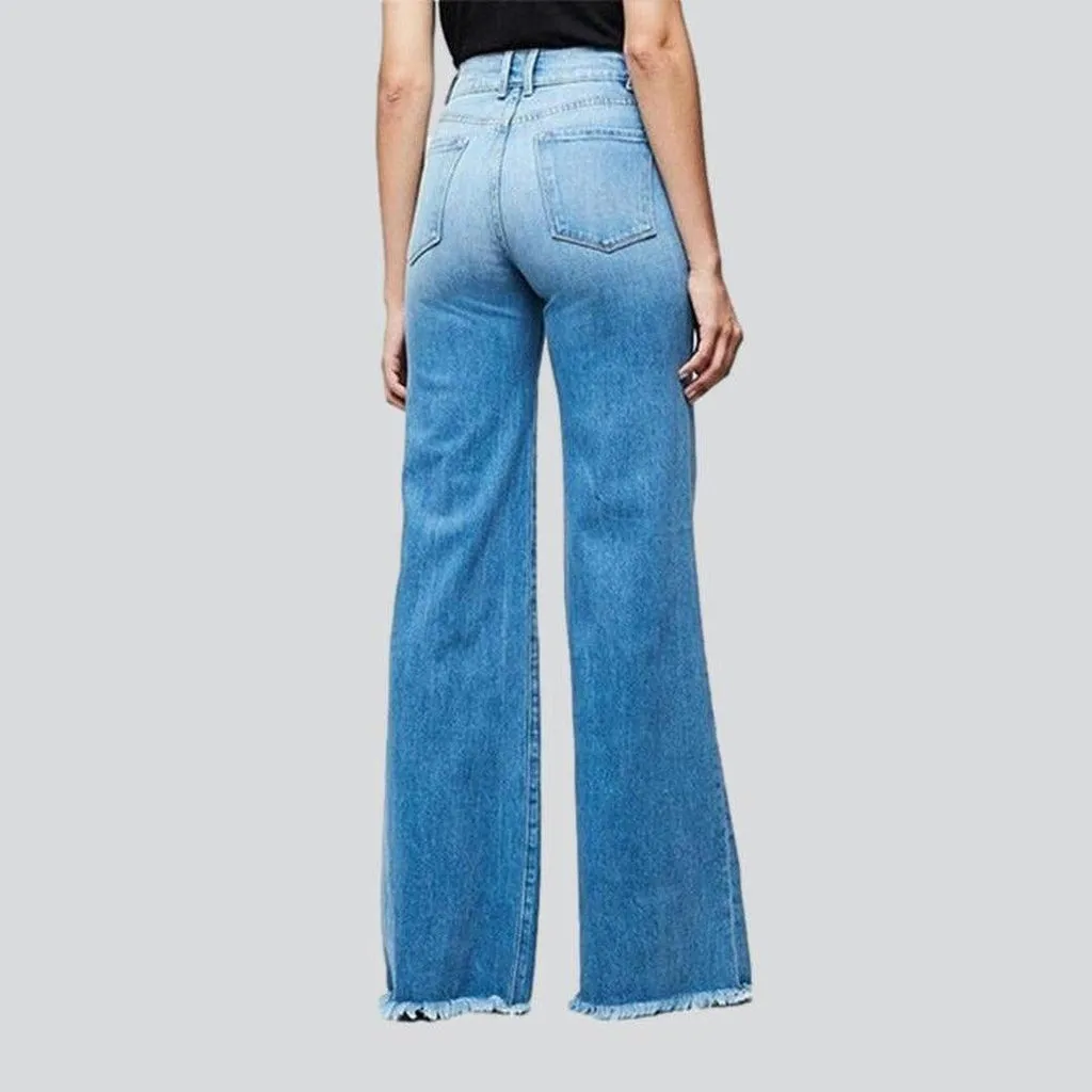 Women's wide leg stylish jeans