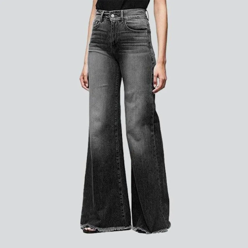 Women's wide leg stylish jeans