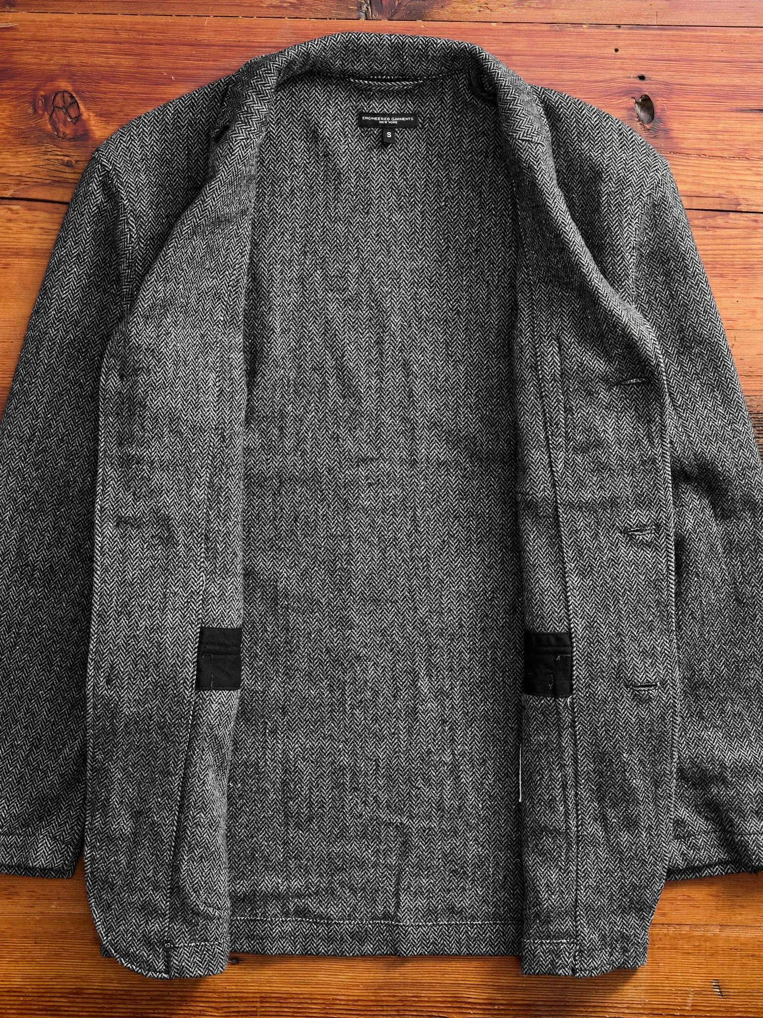 Wool Herringbone Loiter Jacket in Grey